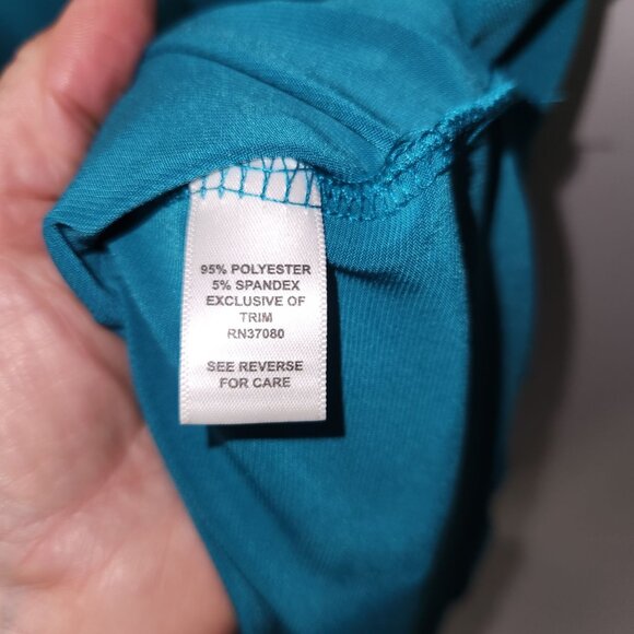 Cato Woman 18/20W Sleeveless Teal Top W/ Ring Detail - Picture 4 of 7
